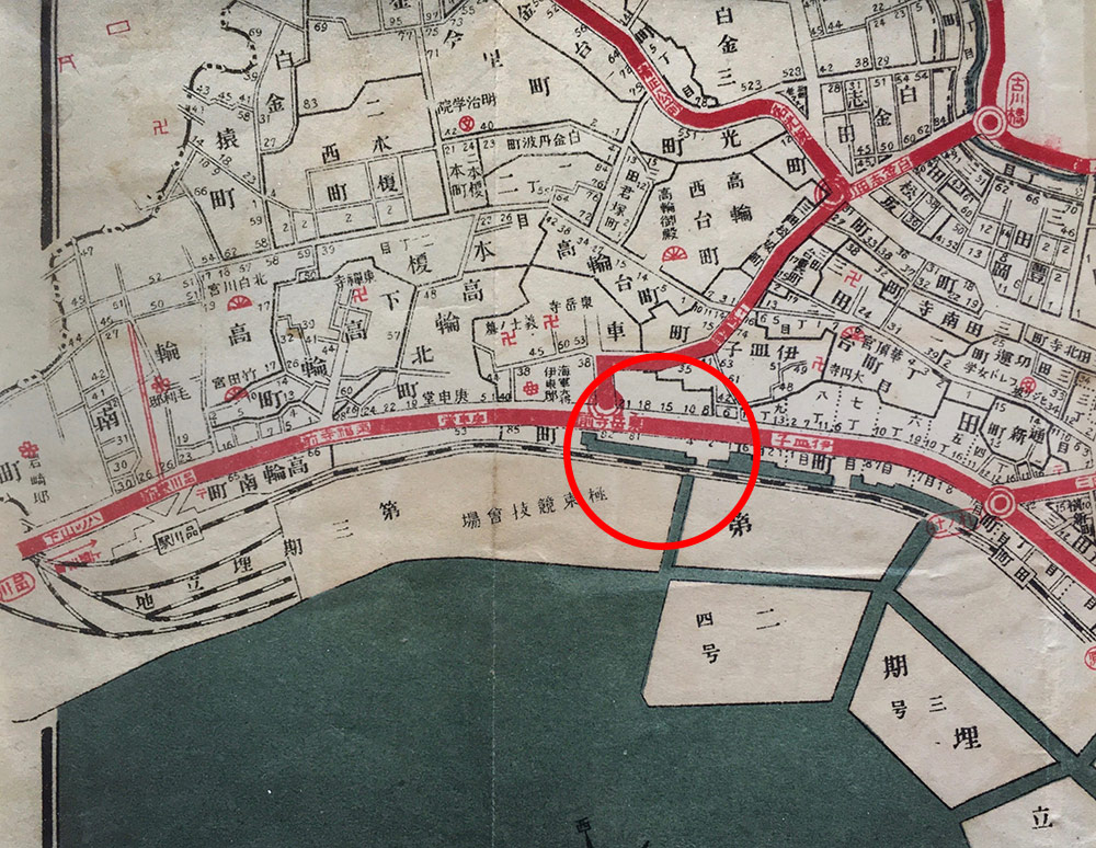 大正13年(1924年)発行の東京市区分地図