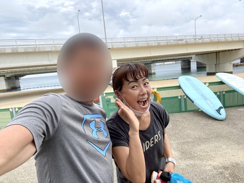 SUP女優の田中律子さんと。