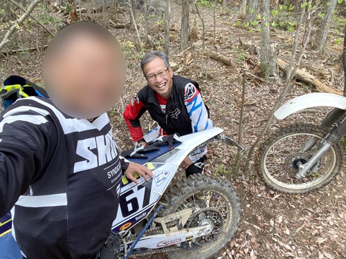 マツダのムッシー虫谷氏と。本当に速い。まったくついていけません。