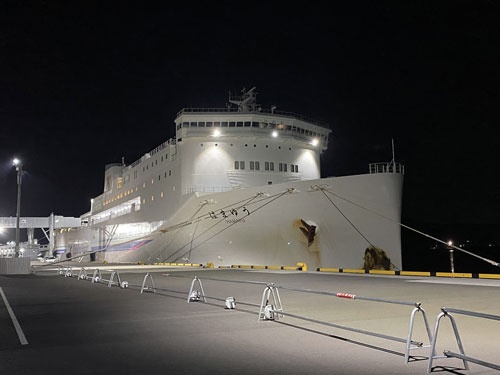 門司から横須賀まで寝ている間に着いてしまう便利で快適な東京九州フェリー。往路は「それいゆ」、帰路は「はまゆう」という同型船でありました。