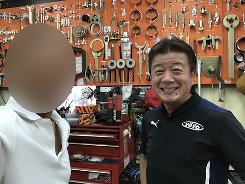 YOYOの楊俊治社長。キレイに仕上げていただきありがとうございました!