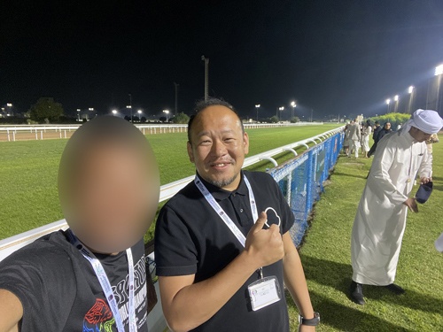 Buzzグループの長谷川さんと。来季のF1の調整で、年内はずっとこちらにおられるそうです