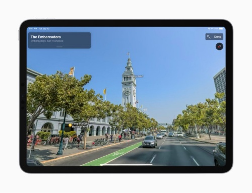 米アップルが提供する地図アプリ「Maps」は周囲の景観を表示できる「Look Around」と呼ぶ機能を備える(写真:アップル)