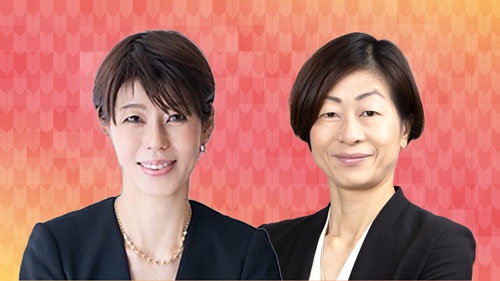 健康社会学者の河合薫氏(左)と日本オリンピック委員会(JOC)理事でもある山口香筑波大学教授
