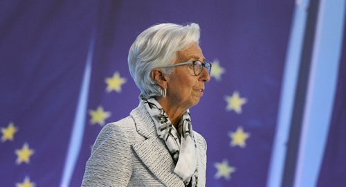 欧州中央銀行(ECB)のクリスティーヌ・ラガルド総裁は、難しいかじ取りを迫られる(写真=AFP/アフロ)