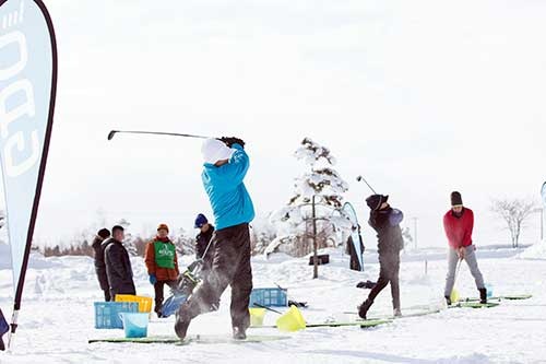 今、インバウンドで好調な日本の観光・レジャー産業は多いが、ゴルフ場はその恩恵を被っていない。GDOでは、オンラインユーザーに対して写真のスノーゴルフなどのイベントを提供しているが、今後はこれらがインバウンドの集客にも使えるという