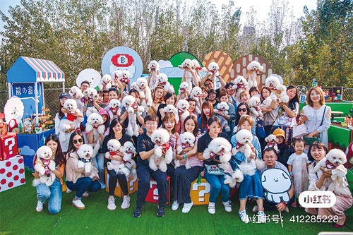 北京で行われたビジョンフリーの飼い主が集まった交流会の様子(写真/CharlieWaffle是査理呀@小紅書)